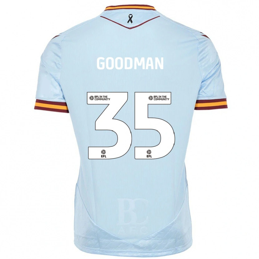 Danxen Hombre Camiseta George Goodman #35 Celeste 2ª Equipación 2025/26 La Camisa