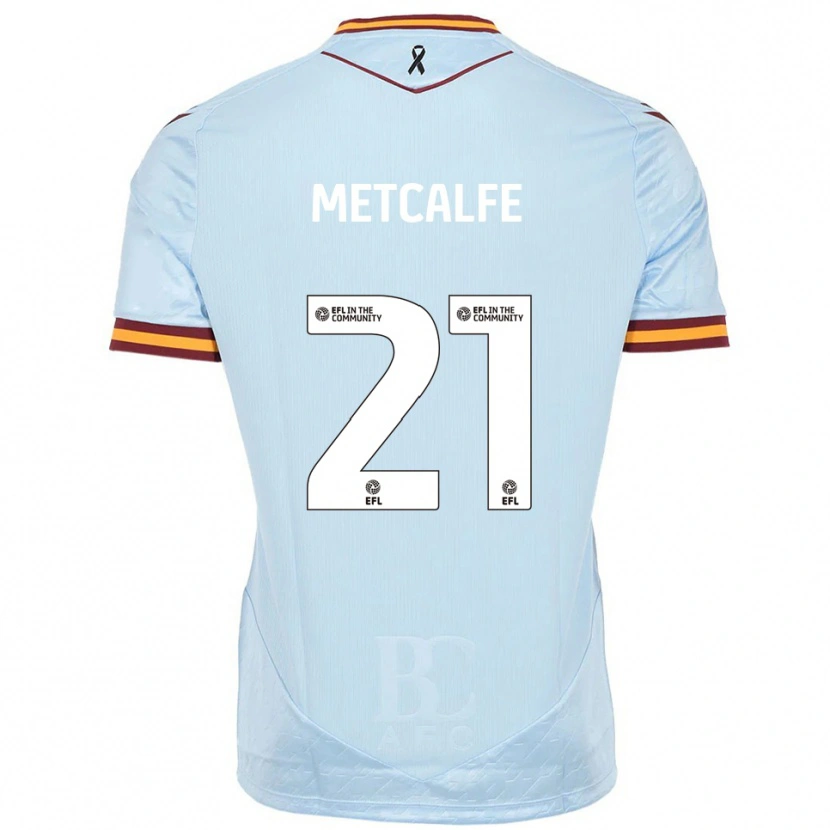 Danxen Hombre Camiseta Jenson Metcalfe #21 Celeste 2ª Equipación 2025/26 La Camisa