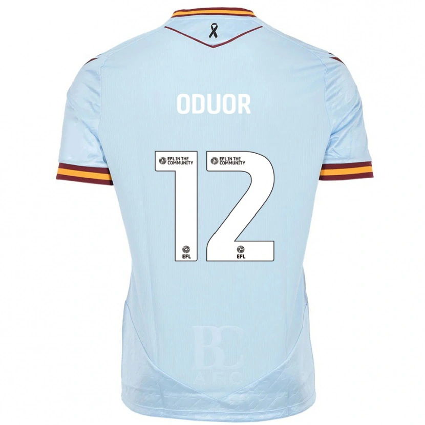 Danxen Hombre Camiseta Clarke Oduor #12 Celeste 2ª Equipación 2025/26 La Camisa