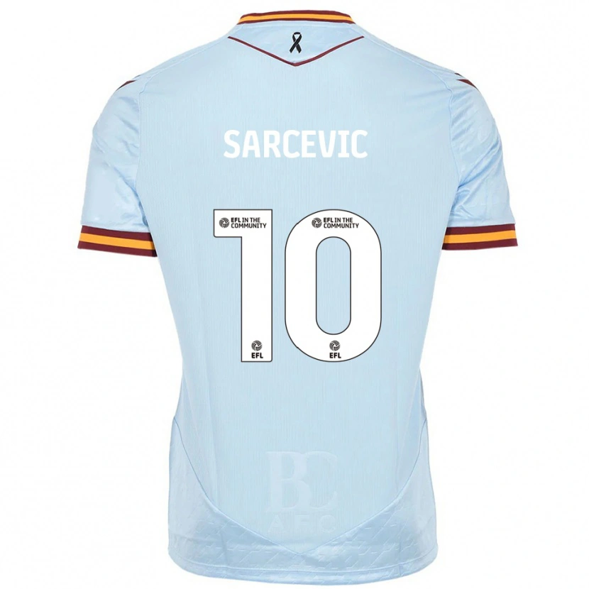 Danxen Hombre Camiseta Antoni Sarcevic #10 Celeste 2ª Equipación 2025/26 La Camisa