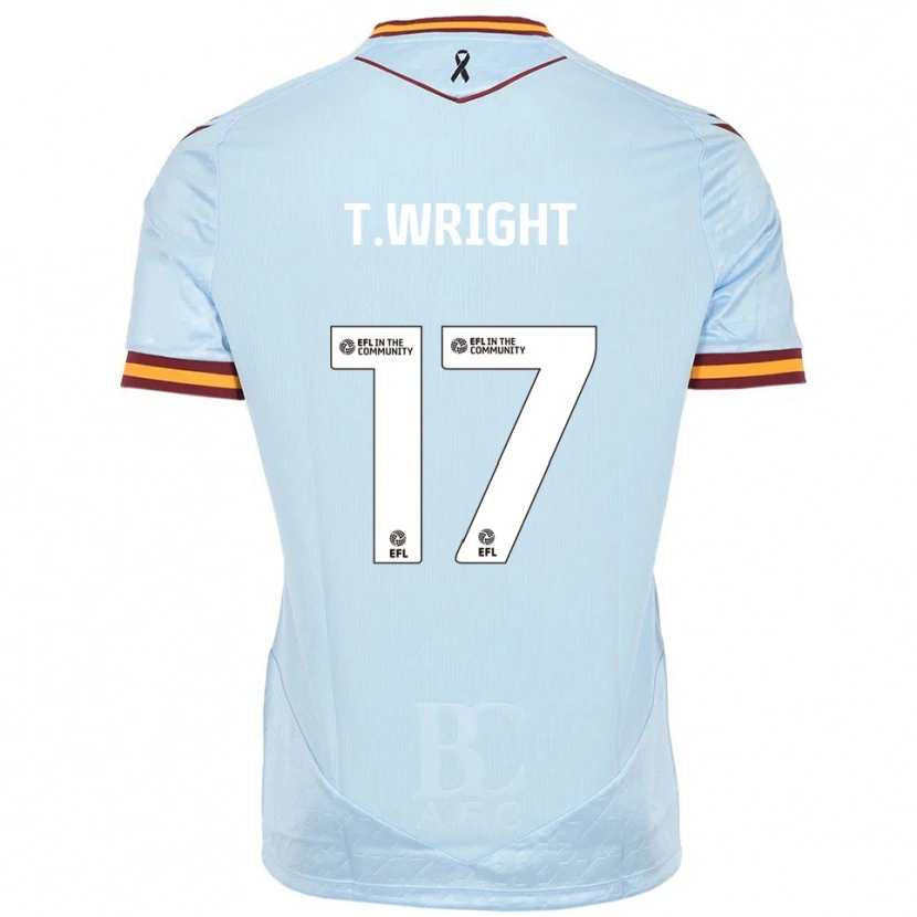 Danxen Hombre Camiseta Tyreik Wright #17 Celeste 2ª Equipación 2025/26 La Camisa