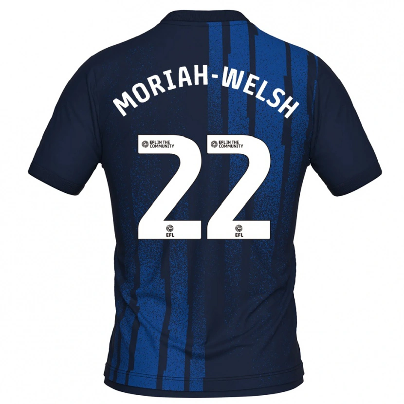 Danxen Hombre Camiseta Nathan Moriah-Welsh #22 Azul Marino Blanco 2ª Equipación 2025/26 La Camisa