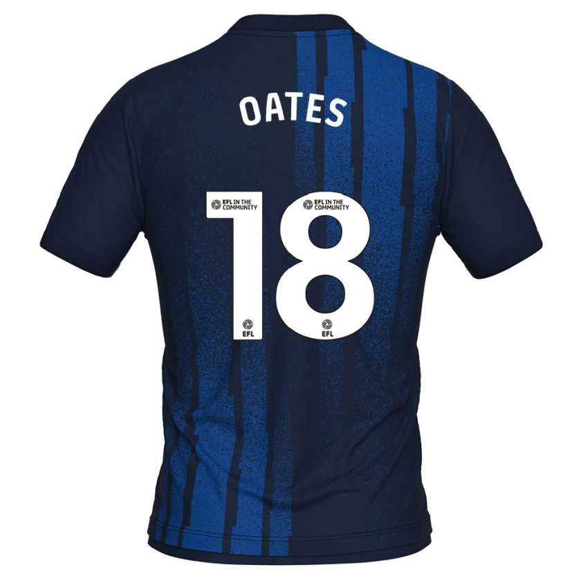 Danxen Hombre Camiseta Rhys Oates #18 Azul Marino Blanco 2ª Equipación 2025/26 La Camisa