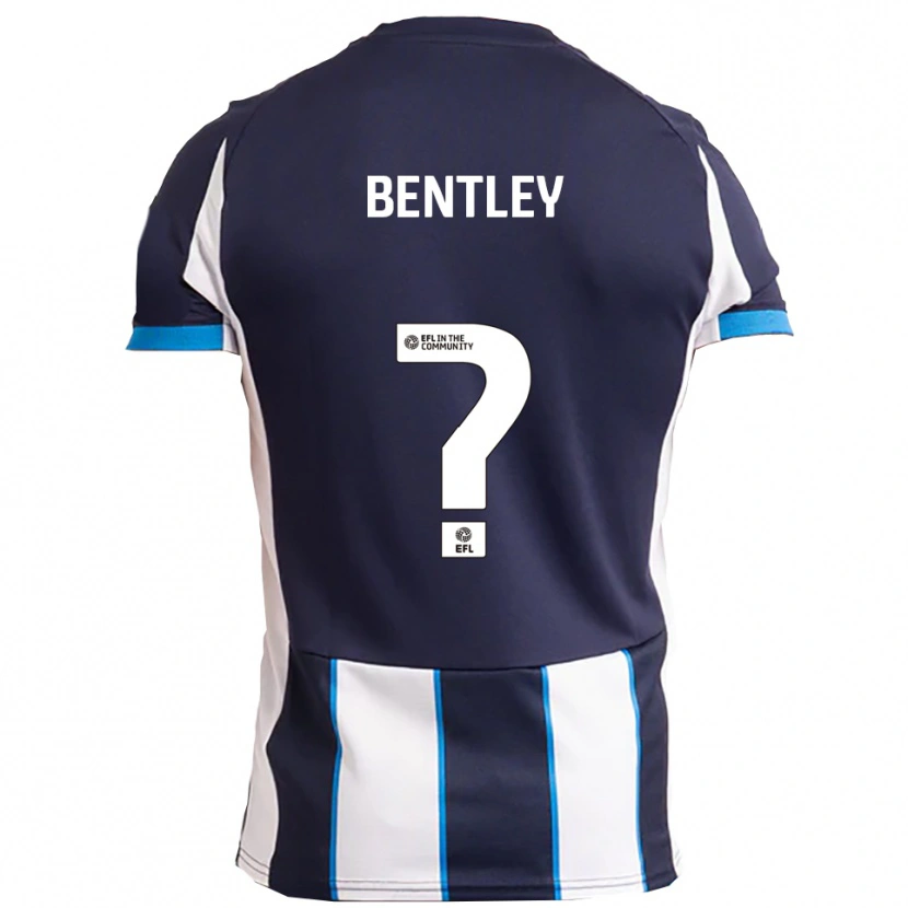 Danxen Hombre Camiseta Kenzie Bentley #0 Blanco Azul Marino 2ª Equipación 2025/26 La Camisa