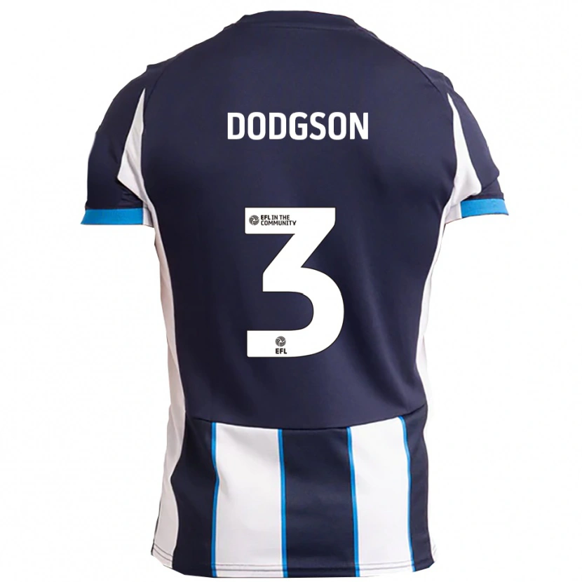 Danxen Hombre Camiseta Owen Dodgson #3 Blanco Azul Marino 2ª Equipación 2025/26 La Camisa