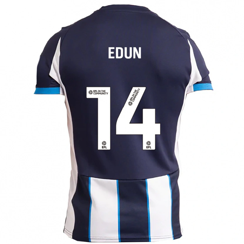 Danxen Hombre Camiseta Tayo Edun #14 Blanco Azul Marino 2ª Equipación 2025/26 La Camisa