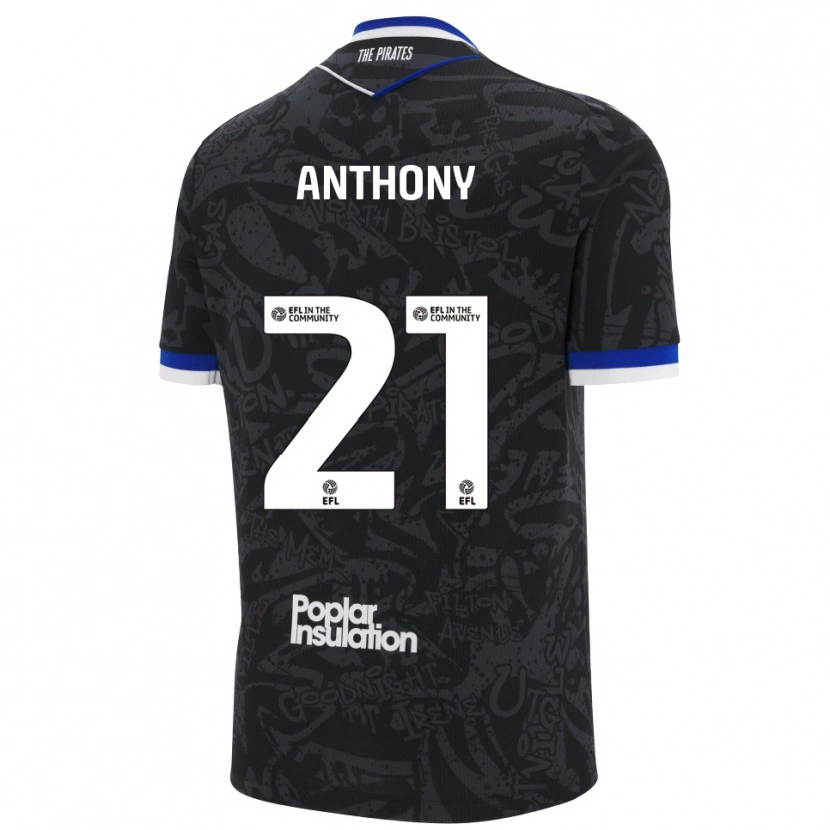Danxen Hombre Camiseta Micah Anthony #21 Negro Blanco 2ª Equipación 2025/26 La Camisa