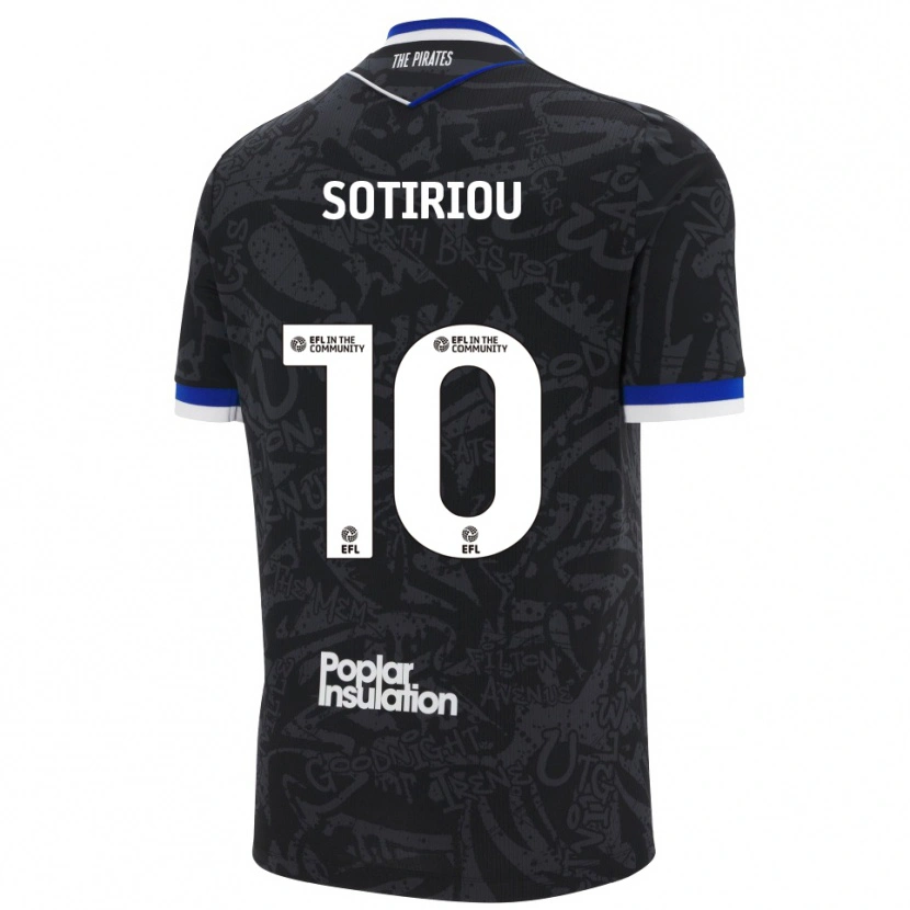 Danxen Hombre Camiseta Ruel Sotiriou #10 Negro Blanco 2ª Equipación 2025/26 La Camisa