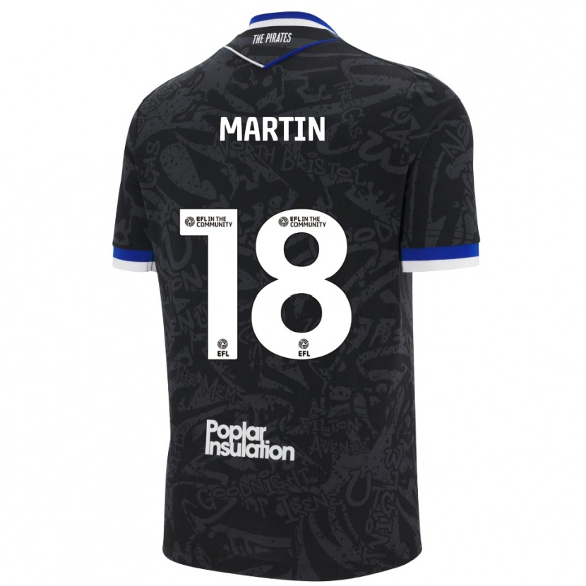 Danxen Hombre Camiseta Chris Martin #18 Negro Blanco 2ª Equipación 2025/26 La Camisa