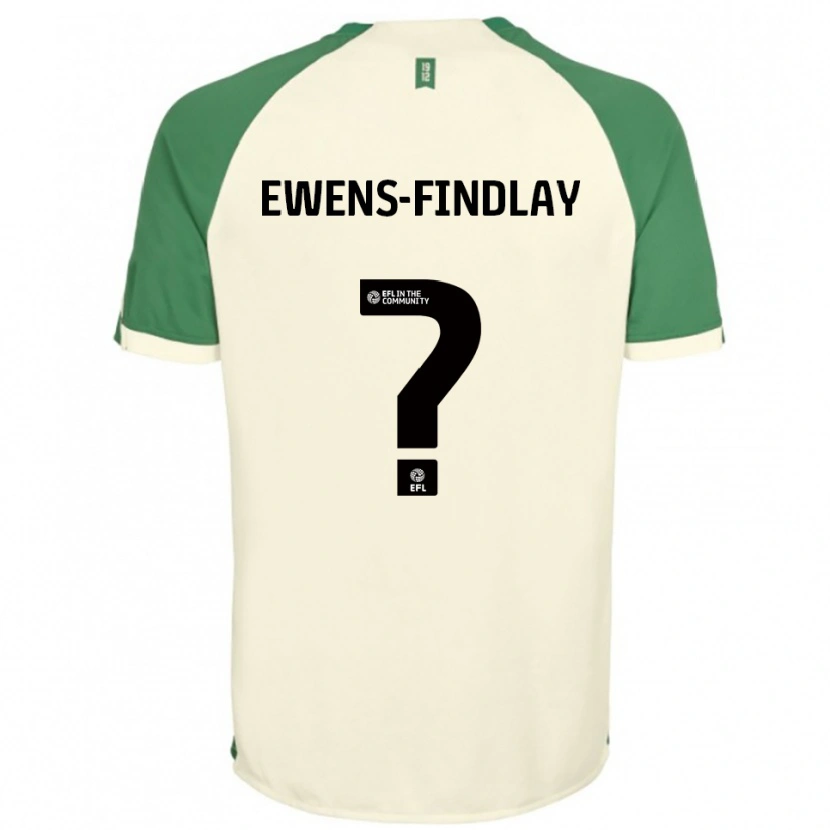 Danxen Hombre Camiseta Ty Ewens-Findlay #0 Blanco Hueso Verde 2ª Equipación 2025/26 La Camisa