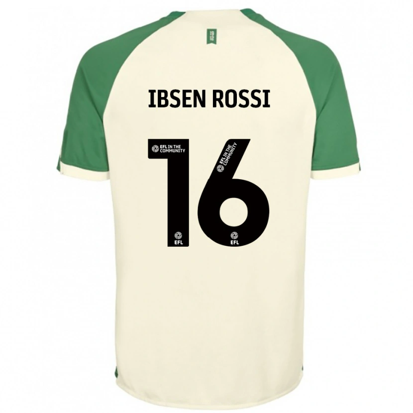 Danxen Hombre Camiseta Zeno Ibsen Rossi #16 Blanco Hueso Verde 2ª Equipación 2025/26 La Camisa