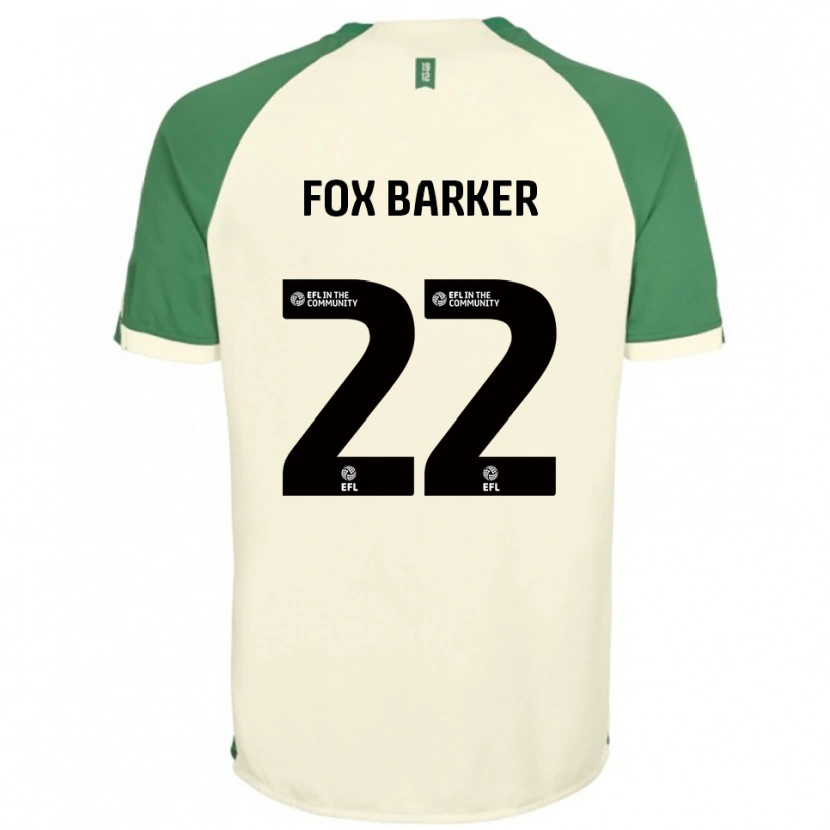 Danxen Hombre Camiseta Mistie Fox-Barker #22 Blanco Hueso Verde 2ª Equipación 2025/26 La Camisa
