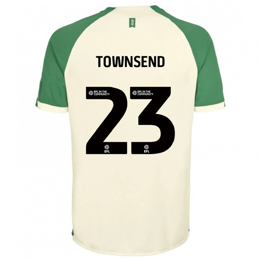 Danxen Hombre Camiseta Eleanor Townsend #23 Blanco Hueso Verde 2ª Equipación 2025/26 La Camisa