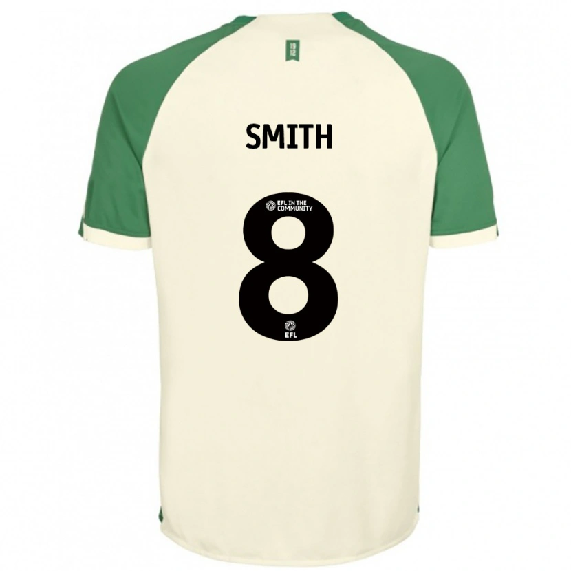 Danxen Hombre Camiseta Korey Smith #8 Blanco Hueso Verde 2ª Equipación 2025/26 La Camisa