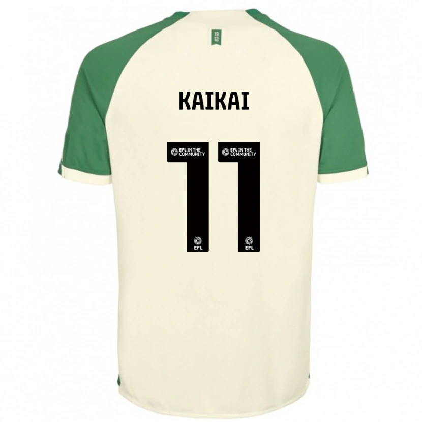 Danxen Hombre Camiseta Sullay Kaikai #11 Blanco Hueso Verde 2ª Equipación 2025/26 La Camisa
