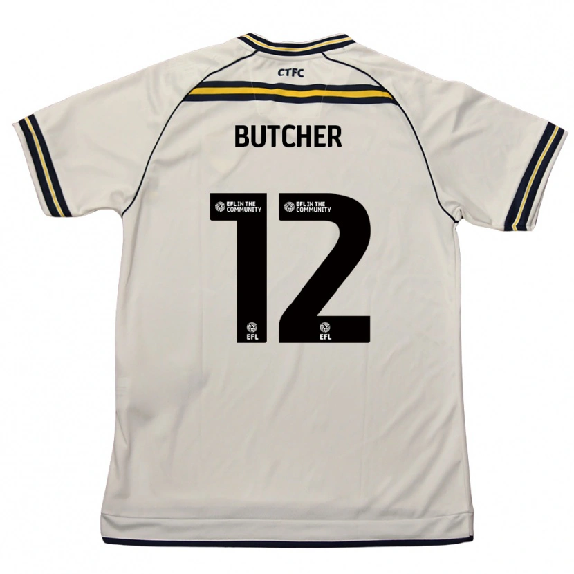 Danxen Hombre Camiseta Henna Butcher #12 Blanco Azul Marino 2ª Equipación 2025/26 La Camisa
