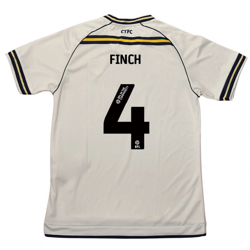 Danxen Hombre Camiseta Holly Finch #4 Blanco Azul Marino 2ª Equipación 2025/26 La Camisa