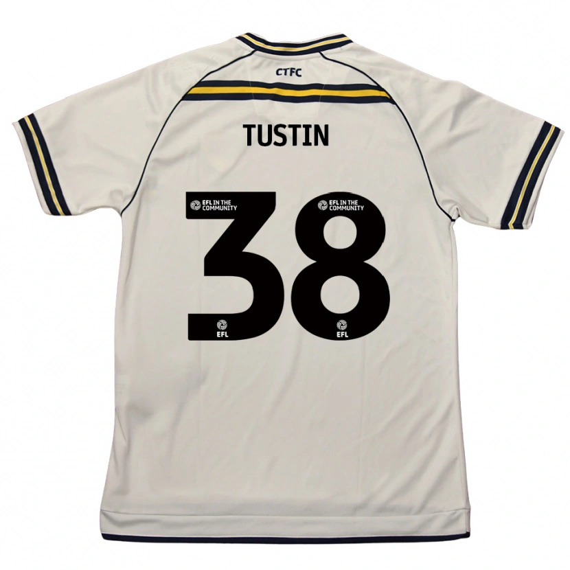 Danxen Hombre Camiseta Harry Tustin #38 Blanco Azul Marino 2ª Equipación 2025/26 La Camisa
