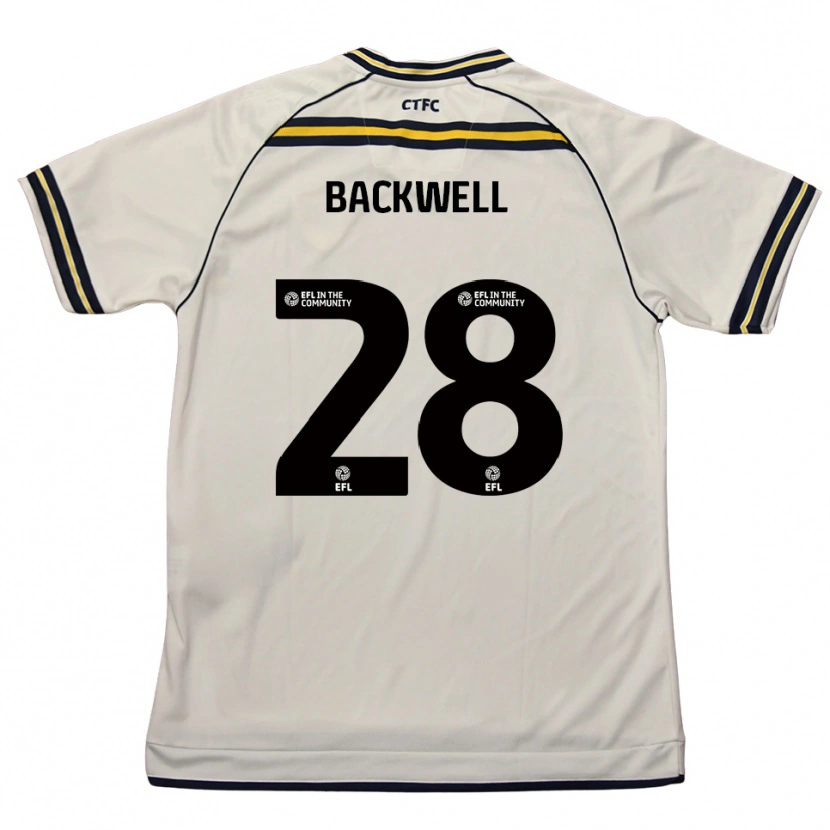 Danxen Hombre Camiseta Tommy Backwell #28 Blanco Azul Marino 2ª Equipación 2025/26 La Camisa