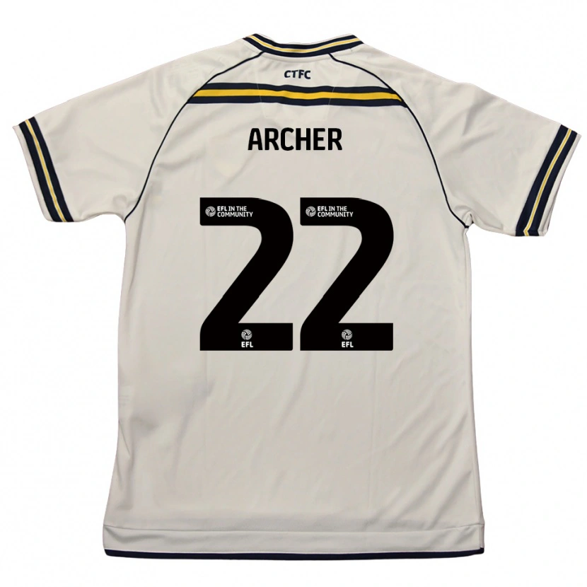 Danxen Hombre Camiseta Ethon Archer #22 Blanco Azul Marino 2ª Equipación 2025/26 La Camisa