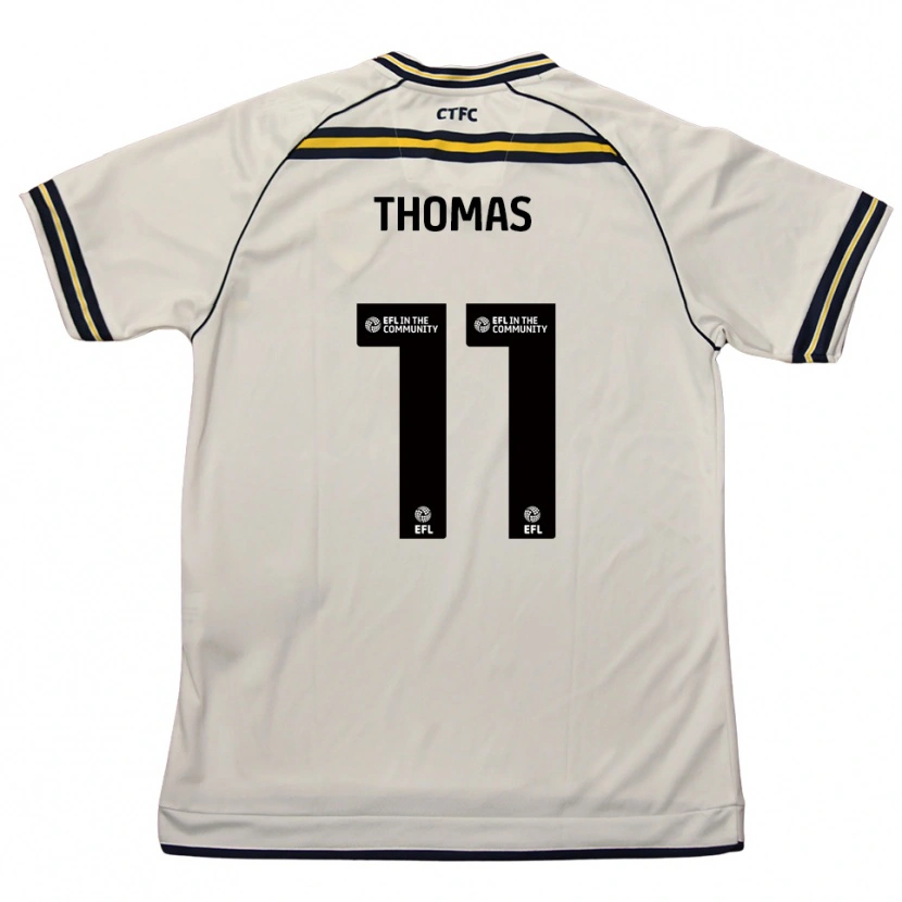 Danxen Hombre Camiseta Jordan Thomas #11 Blanco Azul Marino 2ª Equipación 2025/26 La Camisa