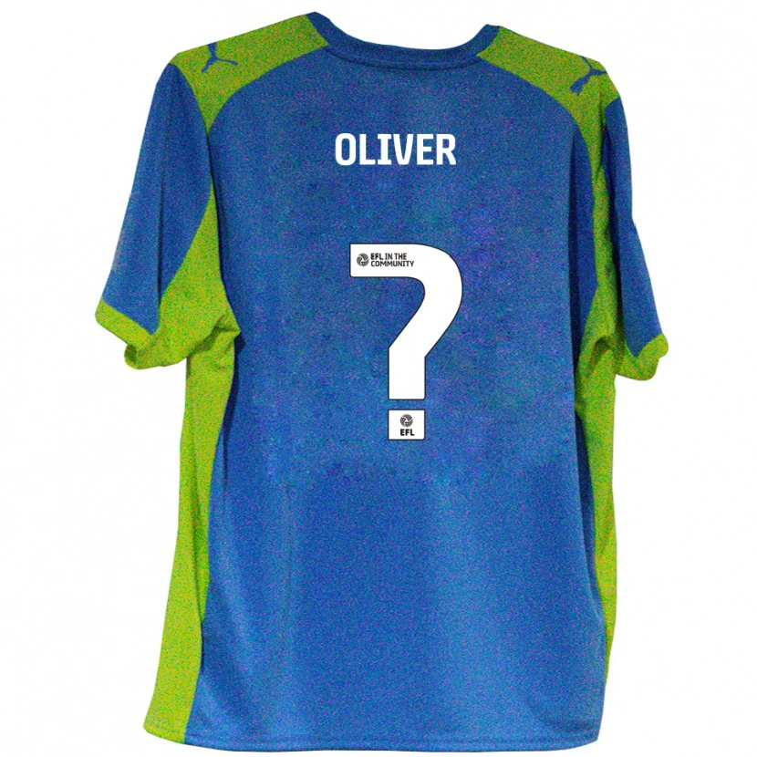 Danxen Hombre Camiseta Toby Oliver #0 Celeste Amarillo 2ª Equipación 2025/26 La Camisa