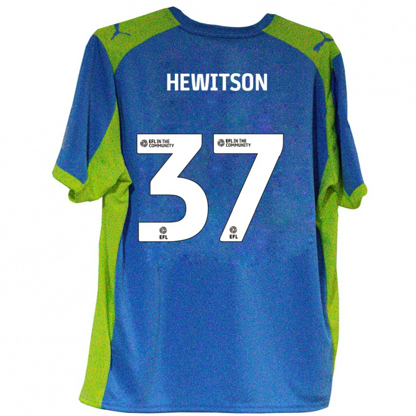 Danxen Hombre Camiseta Luke Hewitson #37 Celeste Amarillo 2ª Equipación 2025/26 La Camisa