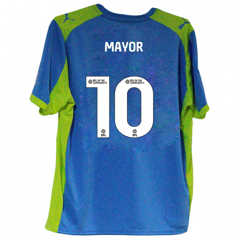 Danxen Hombre Camiseta Danny Mayor #10 Celeste Amarillo 2ª Equipación 2025/26 La Camisa