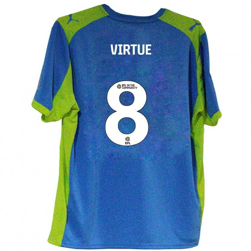 Danxen Hombre Camiseta Matty Virtue #8 Celeste Amarillo 2ª Equipación 2025/26 La Camisa