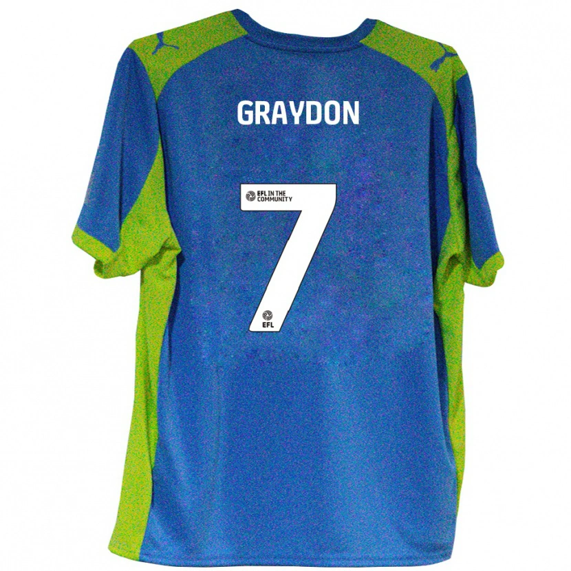 Danxen Hombre Camiseta Ryan Graydon #7 Celeste Amarillo 2ª Equipación 2025/26 La Camisa