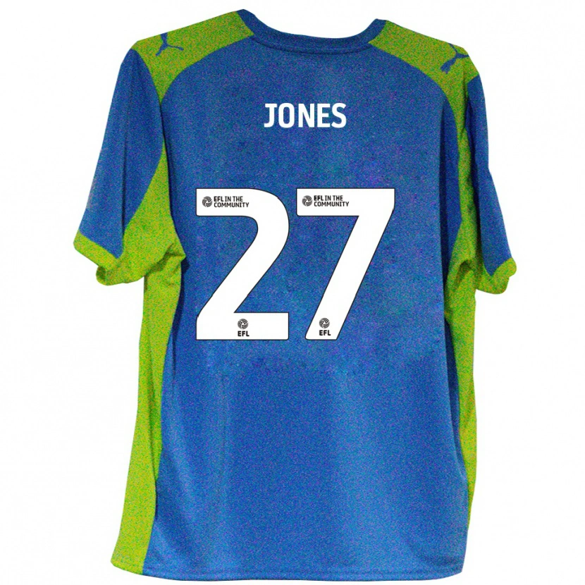 Danxen Hombre Camiseta Billy Jones #27 Celeste Amarillo 2ª Equipación 2025/26 La Camisa