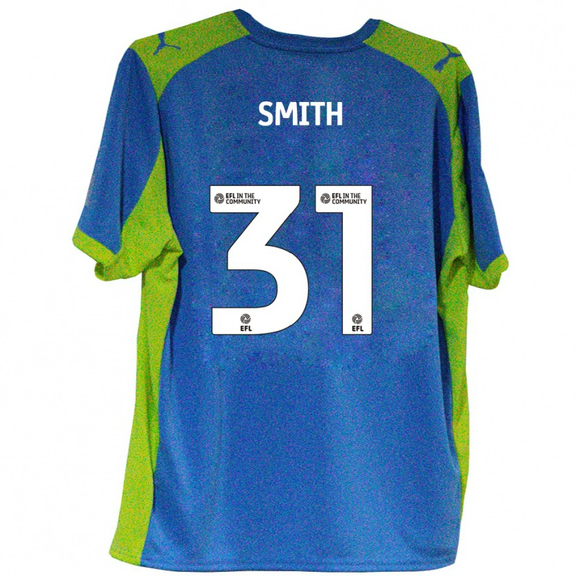 Danxen Hombre Camiseta Pele Smith #31 Celeste Amarillo 2ª Equipación 2025/26 La Camisa