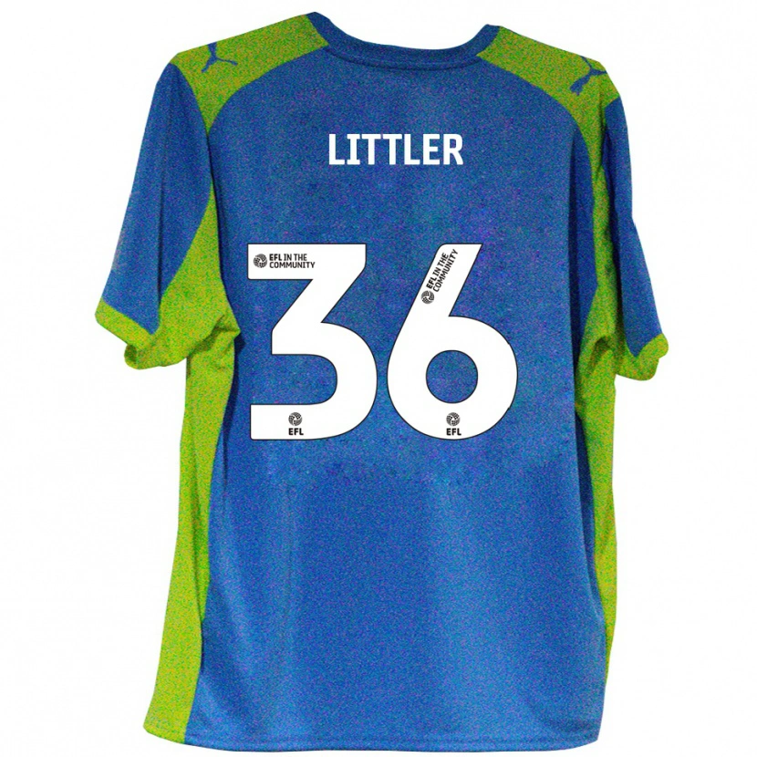 Danxen Hombre Camiseta Zack Littler #36 Celeste Amarillo 2ª Equipación 2025/26 La Camisa