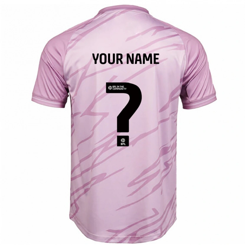 Danxen Hombre Camiseta Su Nombre #0 Rosa Negro 2ª Equipación 2025/26 La Camisa