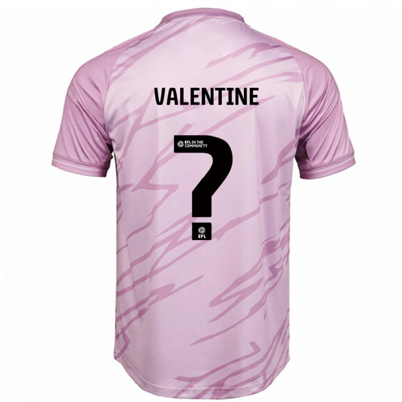 Danxen Hombre Camiseta Jayden Valentine #0 Rosa Negro 2ª Equipación 2025/26 La Camisa