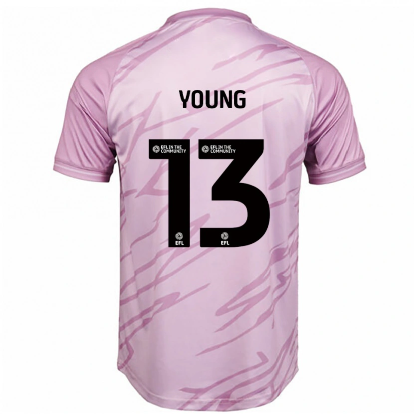 Danxen Hombre Camiseta Joe Young #13 Rosa Negro 2ª Equipación 2025/26 La Camisa