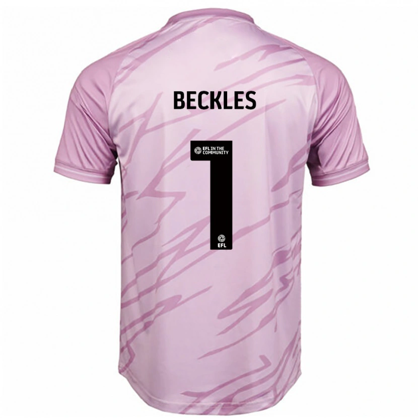 Danxen Hombre Camiseta Frankie Beckles #1 Rosa Negro 2ª Equipación 2025/26 La Camisa