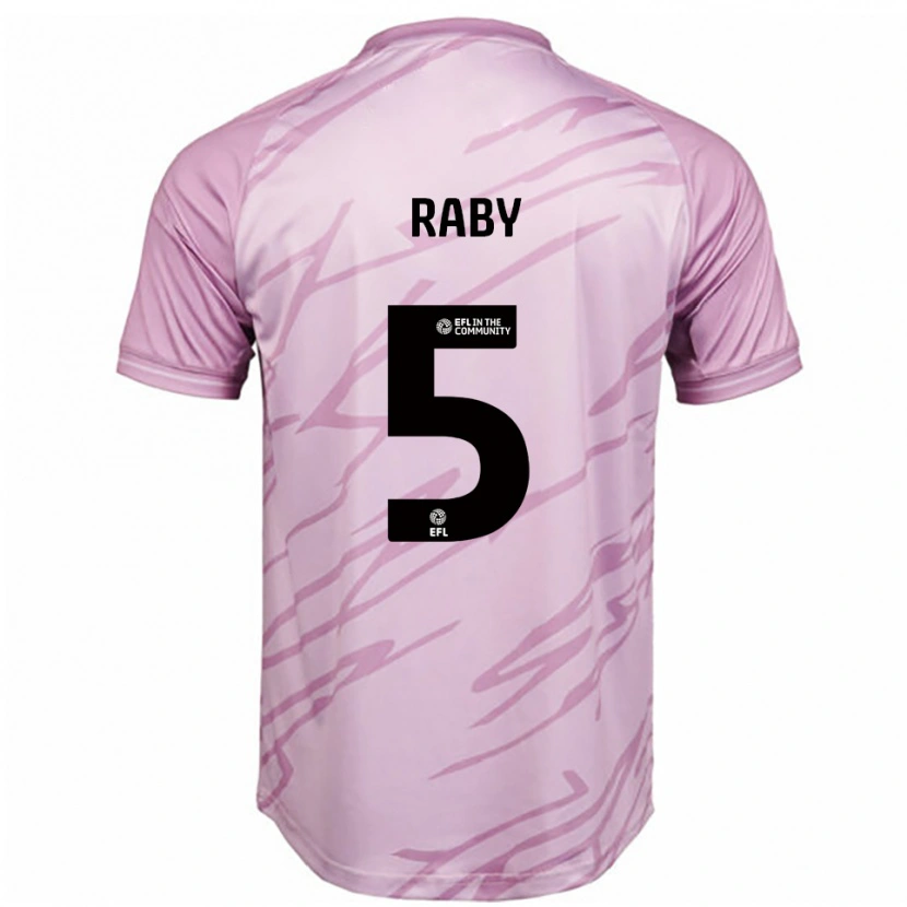 Danxen Hombre Camiseta Alice Raby #5 Rosa Negro 2ª Equipación 2025/26 La Camisa