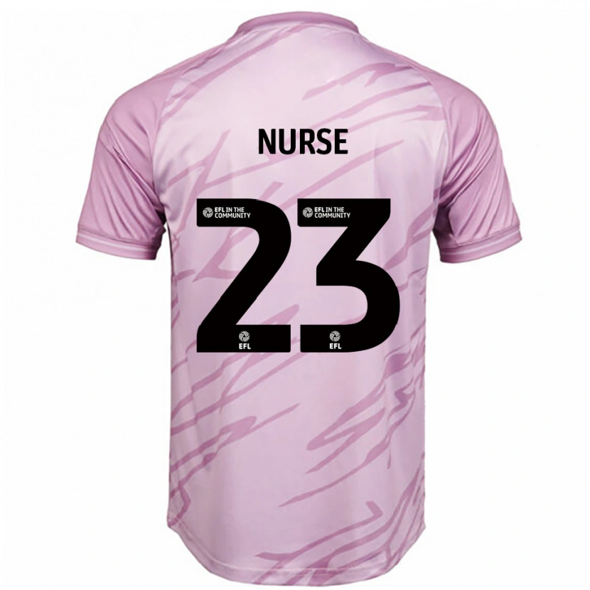 Danxen Hombre Camiseta George Nurse #23 Rosa Negro 2ª Equipación 2025/26 La Camisa