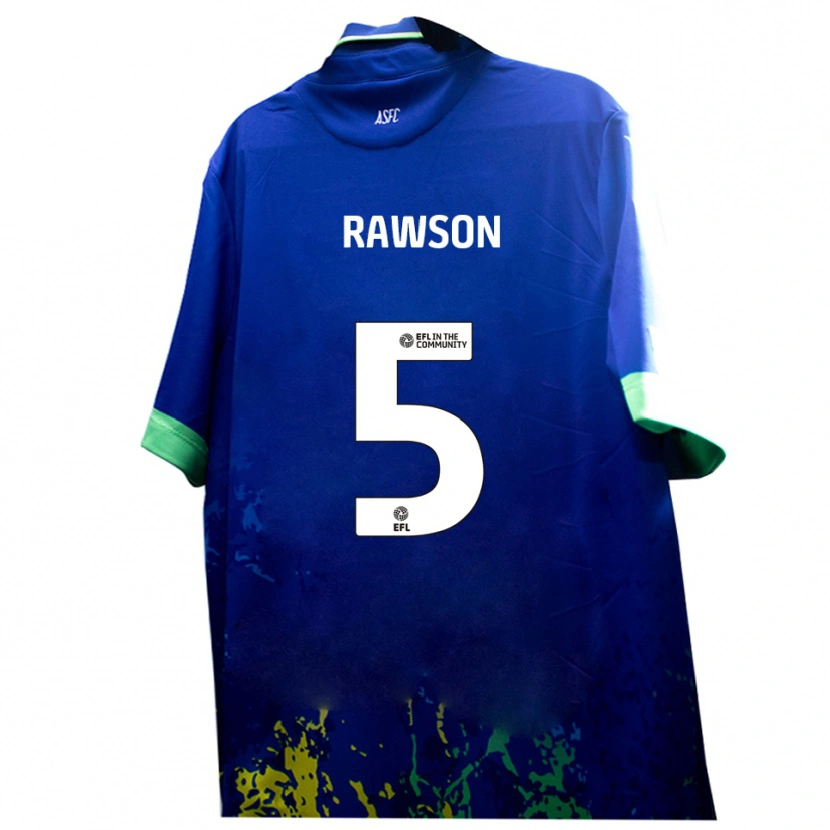 Danxen Hombre Camiseta Farrend Rawson #5 Azul Amarillo 2ª Equipación 2025/26 La Camisa