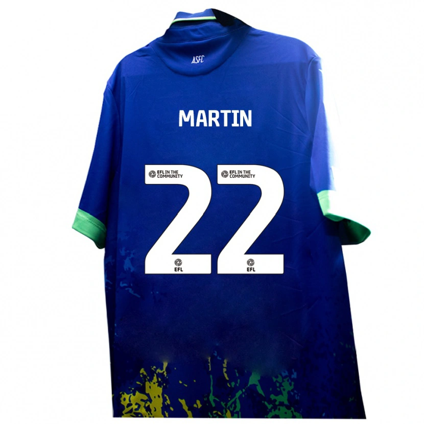 Danxen Hombre Camiseta Dan Martin #22 Azul Amarillo 2ª Equipación 2025/26 La Camisa