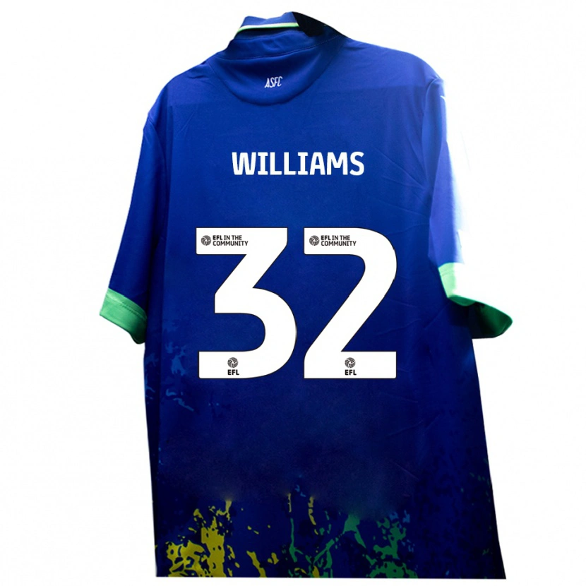 Danxen Hombre Camiseta Lennox Williams #32 Azul Amarillo 2ª Equipación 2025/26 La Camisa
