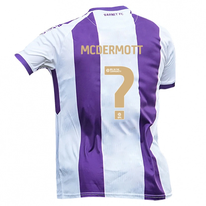 Danxen Hombre Camiseta Sarah Mcdermott #0 Blanco Púrpura 2ª Equipación 2025/26 La Camisa