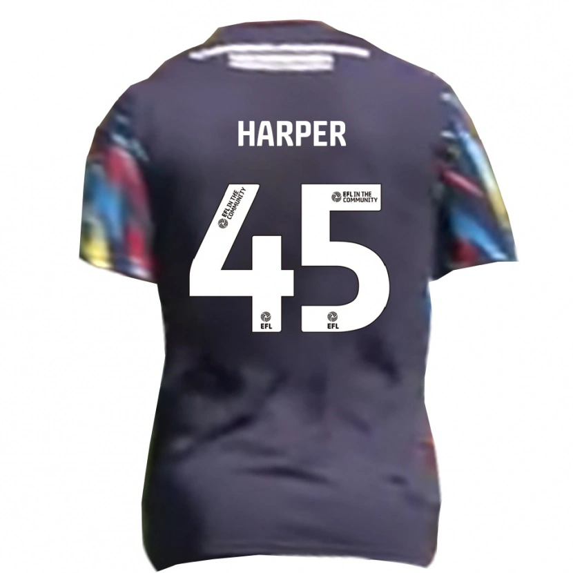 Danxen Hombre Camiseta Rekeem Harper #45 Azul Marino Amarillo Rojo 2ª Equipación 2025/26 La Camisa