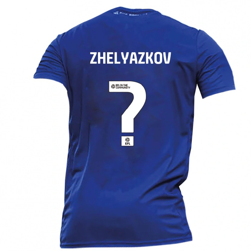 Danxen Hombre Camiseta Zhechko Zhelyazkov #0 Azul Blanco 2ª Equipación 2025/26 La Camisa