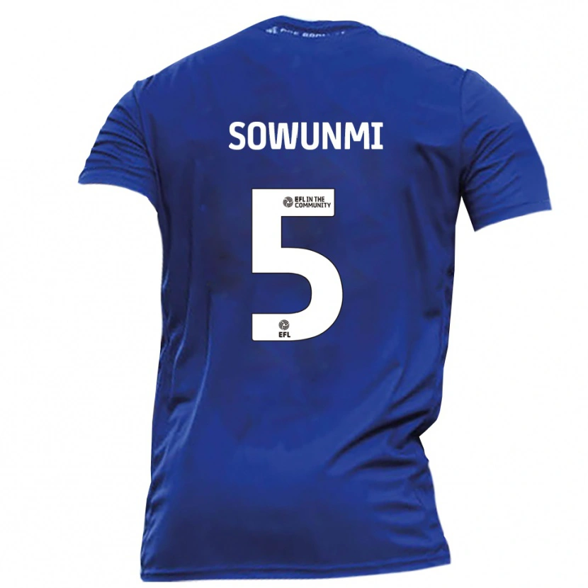 Danxen Hombre Camiseta Omar Sowunmi #5 Azul Blanco 2ª Equipación 2025/26 La Camisa