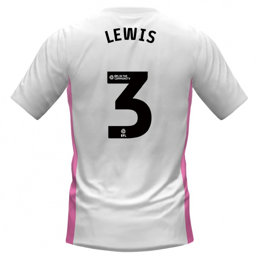 Danxen Hombre Camiseta Adam Lewis #3 Blanco Rojo 2ª Equipación 2025/26 La Camisa
