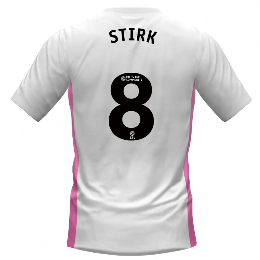 Danxen Hombre Camiseta Ryan Stirk #8 Blanco Rojo 2ª Equipación 2025/26 La Camisa