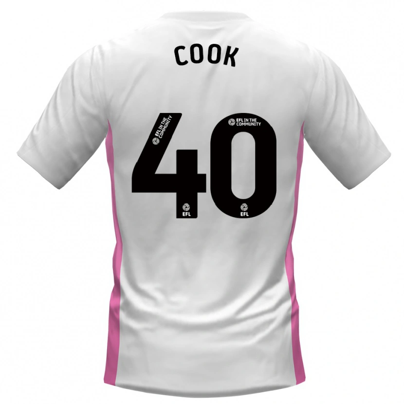 Danxen Hombre Camiseta Connor Cook #40 Blanco Rojo 2ª Equipación 2025/26 La Camisa