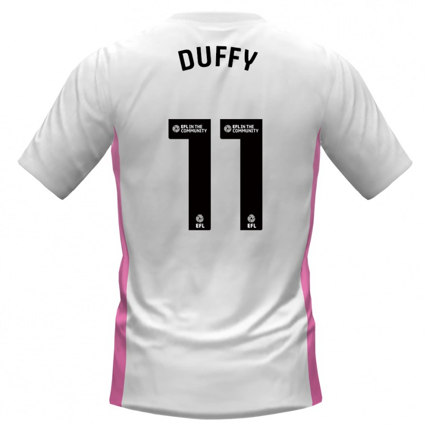 Danxen Hombre Camiseta Dylan Duffy #11 Blanco Rojo 2ª Equipación 2025/26 La Camisa